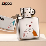 Играя более легкое Zippo Официальное официальное флагманское подлинное магазин мужской зеркальный наполнитель наполнителя, чем сердце