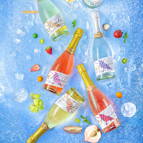 莫斯卡托白葡萄起泡酒少女鸡尾红酒赠酒杯气泡酒 - 图0