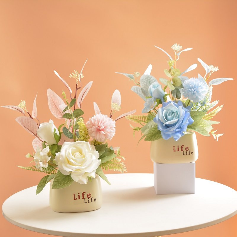 仿真花艺摆件干花花束家居餐桌花摆花玄关客厅插花装饰品花小摆设,淘宝优惠券,粉丝福利购,淘宝优惠卷