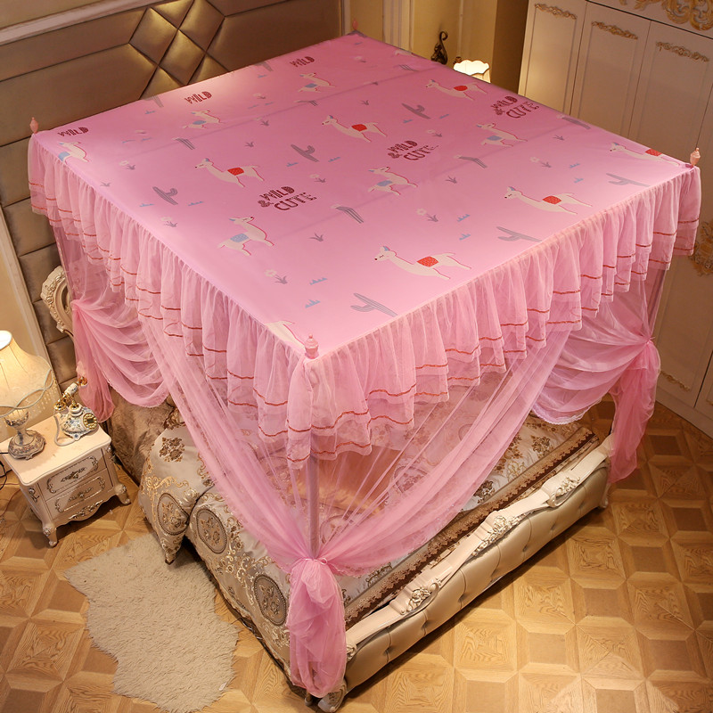 定做加大蚊帐防尘顶防灰布新款加厚加密单双人床家用1.2米1.5m1.8 - 图0