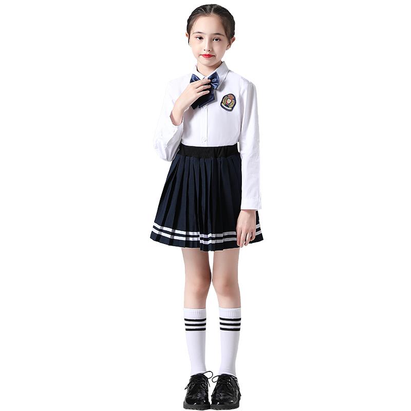 中小学生大合唱表演服装英伦风校服诗歌朗诵演出服儿童幼儿园园服