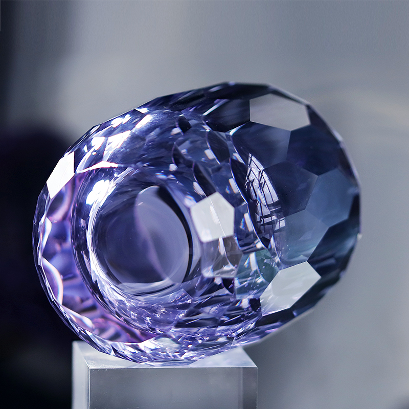 金致K9水晶威士忌杯钻石日式江户切子人工雕刻玻璃酒杯手工家饰品 - 图2