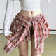American retro red skirt