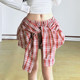 American retro red skirt
