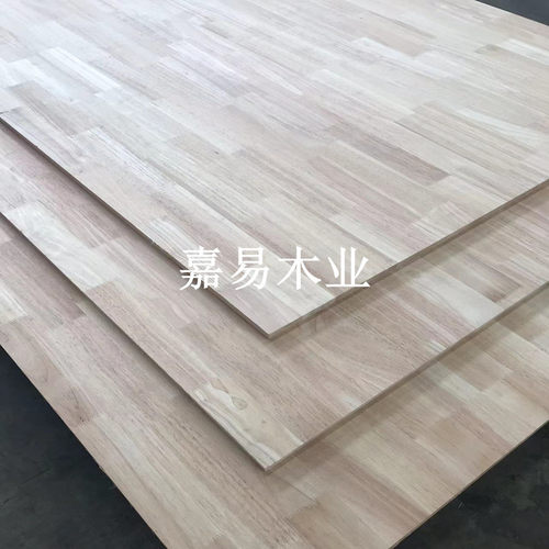 泰国橡胶木板材指接板实木拼接集成板家具衣柜板定制楼梯台面板 - 图1