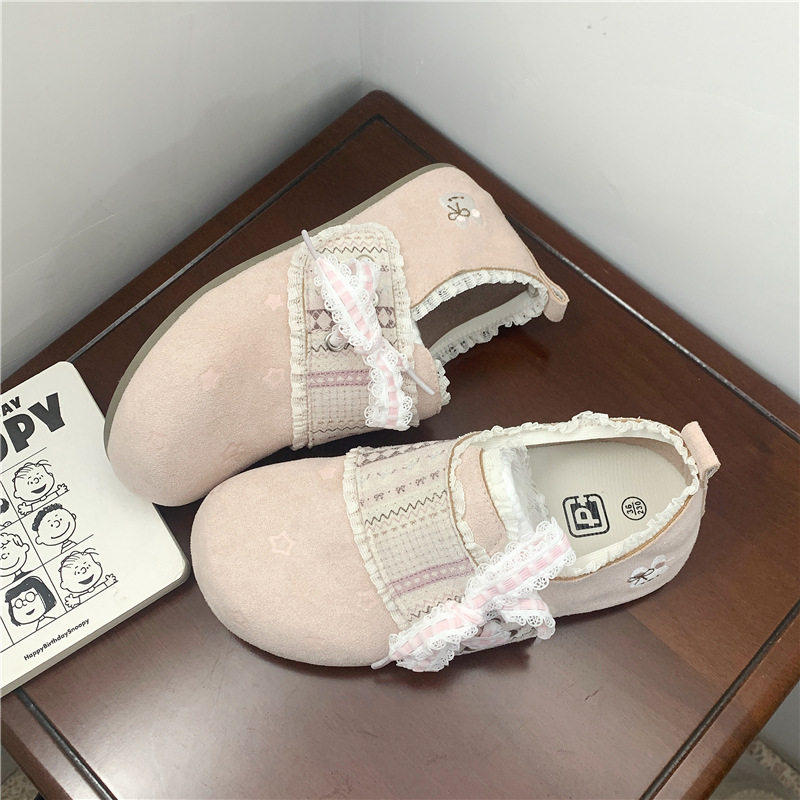 高颜值薄底勃肯休闲鞋子2026春夏百搭一脚蹬蕾丝豆豆鞋,淘宝优惠券,粉丝福利购,淘宝优惠卷