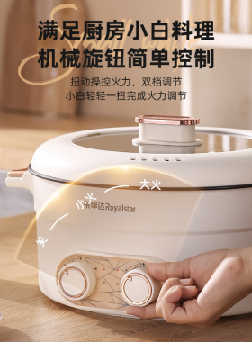 荣事达独立控温鸳鸯锅火锅多功能