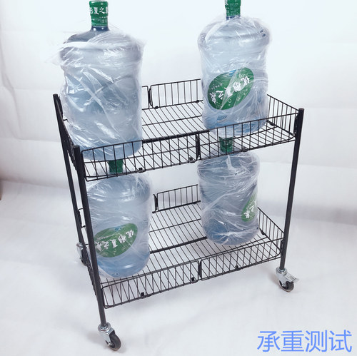 微商地摊小推车促销花车货架折叠多功能可移动带轮特价甩货展示台 - 图1