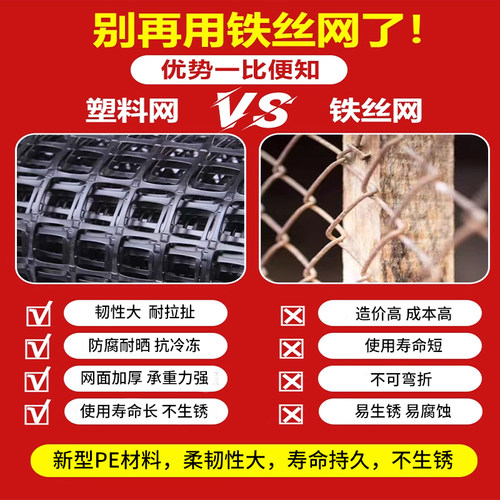 塑料网格养鸡鸭网玉米户外围栏网栅栏家用防护网加厚隔离网护栏网 - 图2