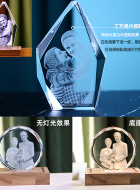 阑珊忆水晶发光生日礼物赠送老外