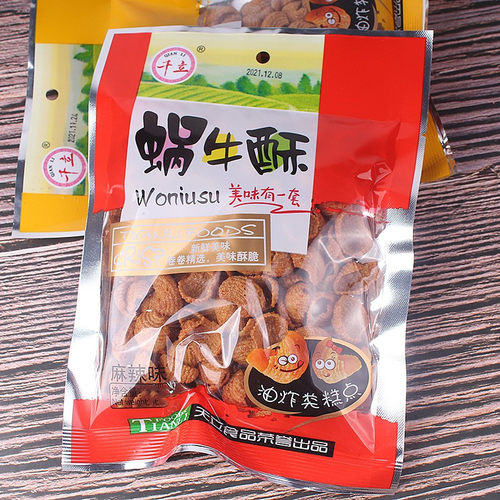 千立蜗牛酥80g麻辣味8090怀旧小零食油炸类零食膨化休闲食品小吃 - 图1