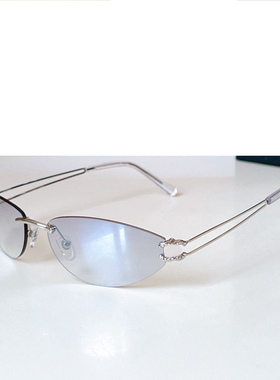 金属猫眼遮阳太阳镜男女款网红风