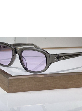 椭圆形黑色板材太阳眼镜