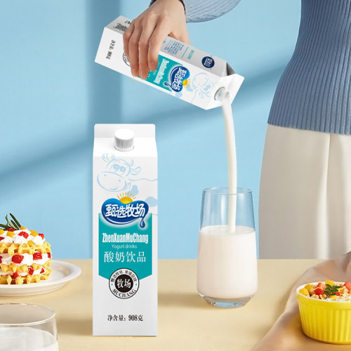 【顺丰】完达山甄选牧场常温酸奶饮品家庭营养早餐908克一盒装 - 图1