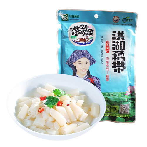 湖北特产洪湖农家泡藕带400g*10袋酸辣泡椒藕带洪湖藕带酸菜泡菜 - 图0