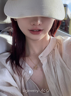 碱水结项链24k金锆石四季皆可戴