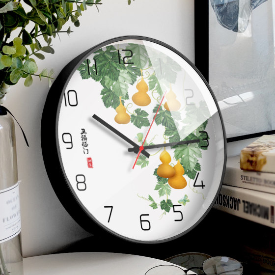 Wufulinmen Chinese simple hanging watch living room quartz