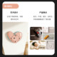 Creative heart-shaped pink punch-free living room wall clock