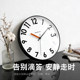 Modern simple silent radio wave time large digital wall clock
