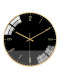 Clock, wall clock, metal, round, light luxury, modern and simple