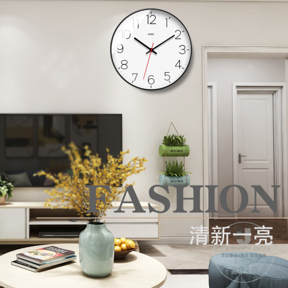 Clock wall clock living room home fashion modern simple creative silent punch-free wall clock simple Nordic clock