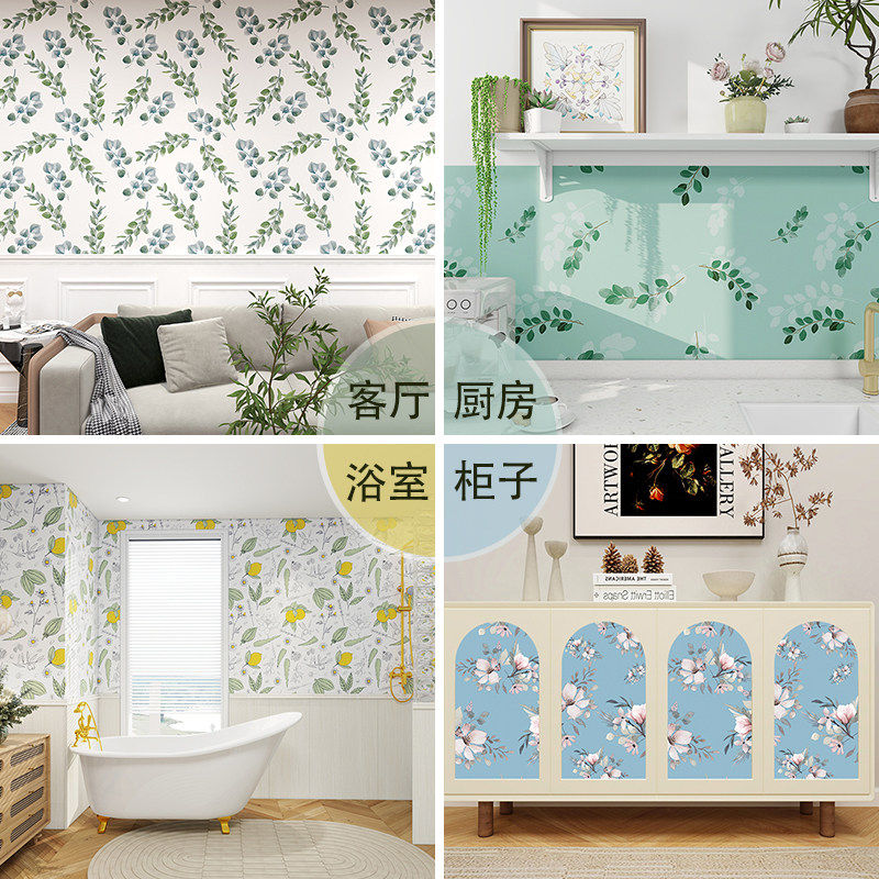 美式复古墙壁贴纸墙纸自粘防水防潮法式田园卧室背景墙翻新遮丑,淘宝优惠券,粉丝福利购,淘宝优惠卷