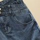 Women's anti-exposure high-waist denim skirt