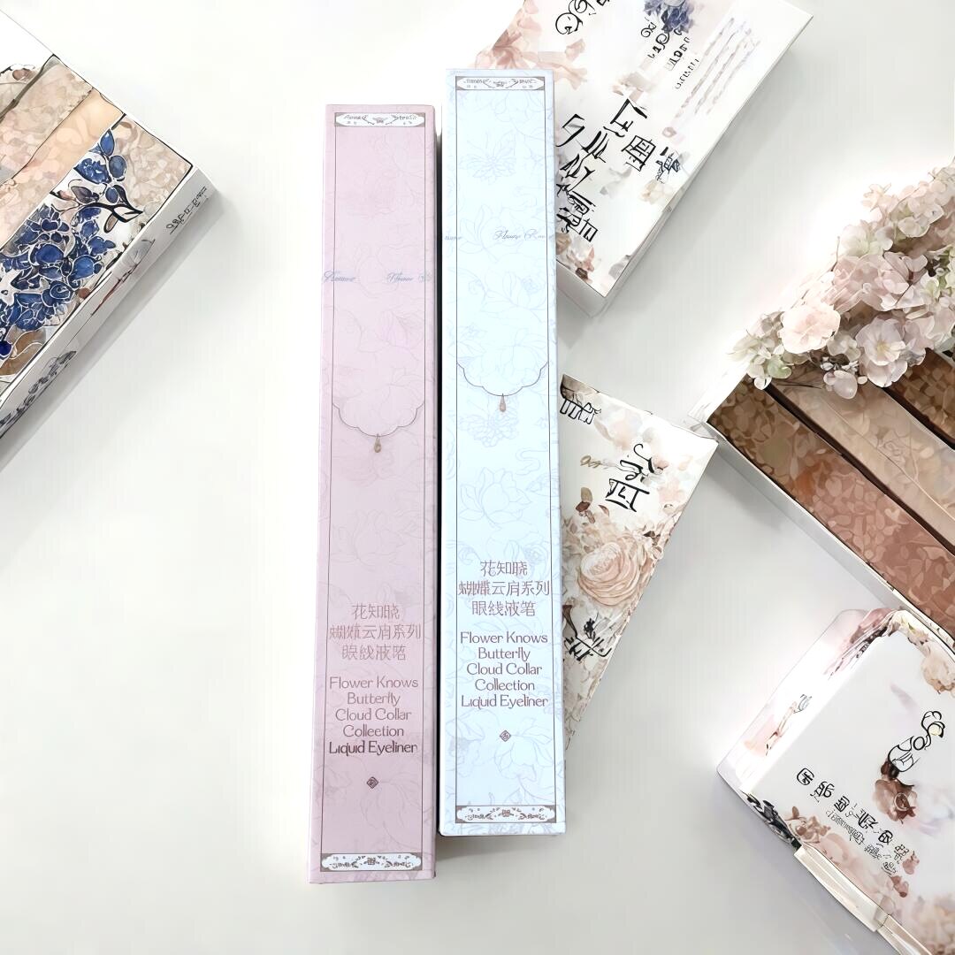 Flower Knowledge Liquid Eyeliner Pen Moonlight Mermaid Butterfly Cloud Shoulder Series Quick-drying Waterproof and Sweat-proof No Smudge Long-lasting and Easy to Use