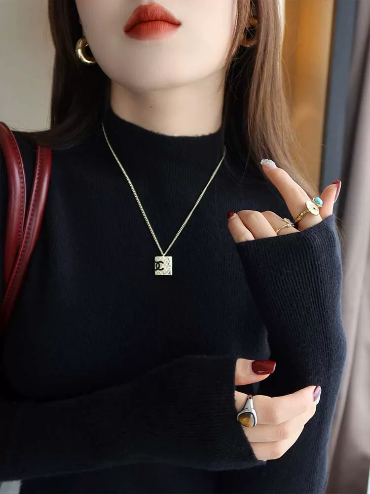 粉色毛衣女内搭2026秋冬季新款半高领打底衫时尚洋气长袖针织上衣,淘宝优惠券,粉丝福利购,淘宝优惠卷