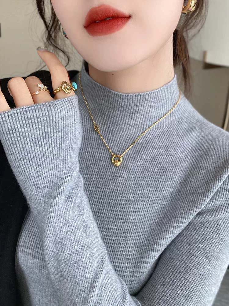 粉色毛衣女内搭2026秋冬季新款半高领打底衫时尚洋气长袖针织上衣,淘宝优惠券,粉丝福利购,淘宝优惠卷