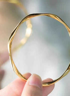 手镯专柜正品999金素圈包银