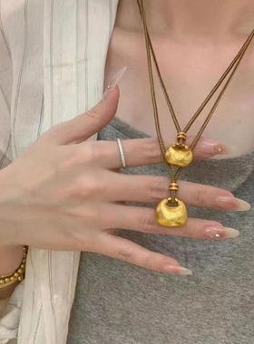 金店同款高保色古法沙金吊坠