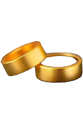 金店同款金色仿真古法宽面戒指男女款越南沙金情侣对戒结婚三金