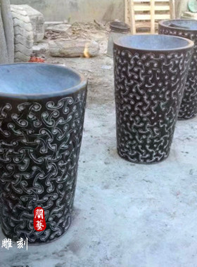 石雕洗手盆青石仿古洗菜池洗手间