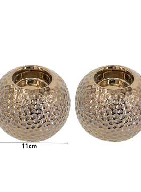 美国冰裂纹烛台艺术风桌面装饰