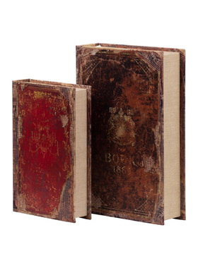 橱窗假书收纳盒木制装饰道具