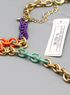 W外贸尾货摩登糖果时尚造型多巴胺短款项链孤品