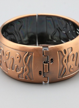 R复古vintage稀有浮雕章鱼个性手镯孤品