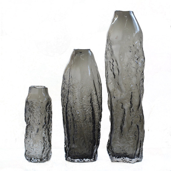 Simple glass vase floor-standing large straight flower ornaments