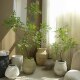 Retro cement flowerpot wabi-sabi style courtyard antique flower vessel