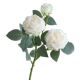 3 burnt edge roses artificial flower ornaments