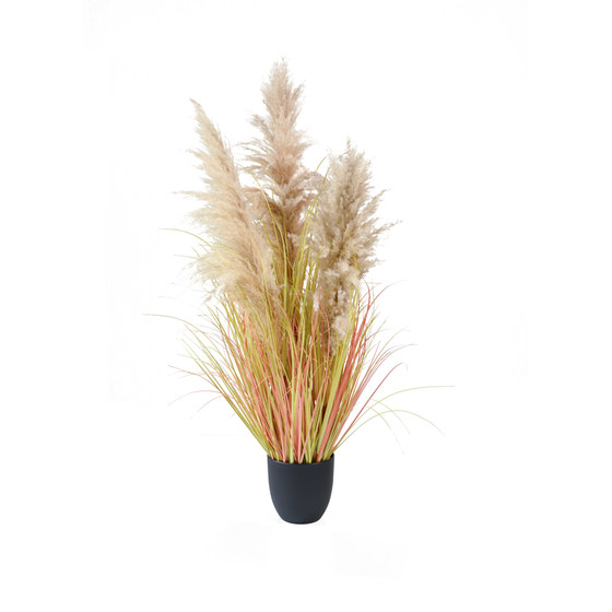 Simulated reed potted bionic plants fake green plants for landscaping