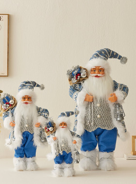 圣诞老人提灯公仔塑料布桌面卡通