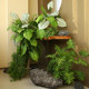 Simulated green leaf Persian fern feel bionic plant landscaping