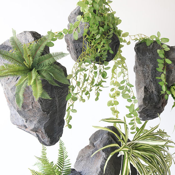 Simulated suspended stone rockery stone landscaping indoor landscape