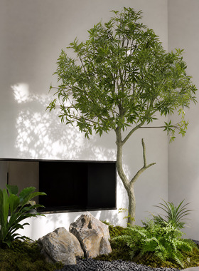仿真枫树绿植大植物盆栽假树造景