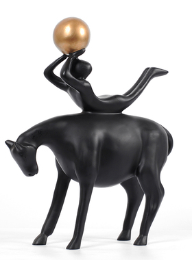 家居客厅书柜陈设软装树脂工艺品