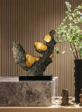 样板间艺术风会所过道软装仿树根