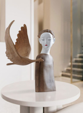 飞鸟样板客厅玄关艺术风抽象雕塑