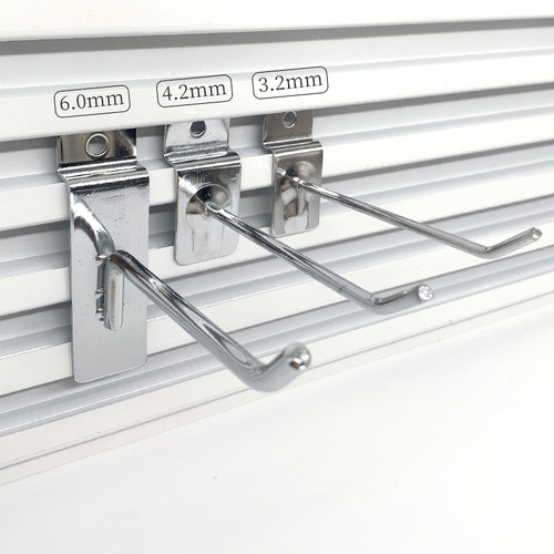 槽板挂钩超市货架展示钩饰品五金手机配件加粗挂勾万用板卡槽板钩 - 图0